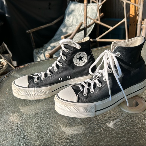 Black Platform High Top Converse - Picture 8 of 8